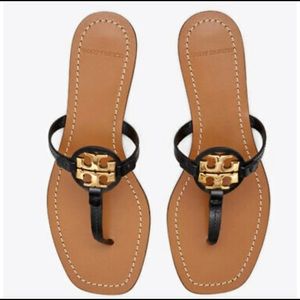 Tory Burch Mini Miller Leather Thong Sandals
